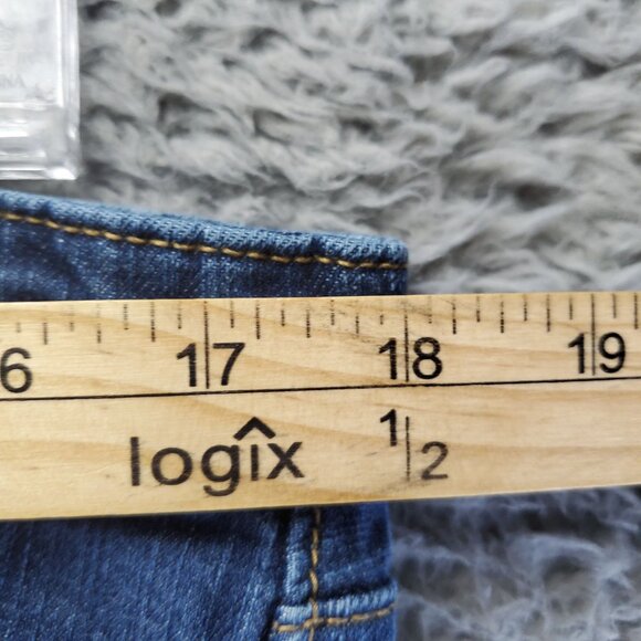 Gap Jeans Womens 14 Blue Boyfriend Fit Medium Wash Denim Stretch Relaxed Casual - Picture 6 of 13